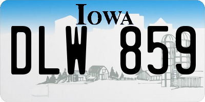 IA license plate DLW859