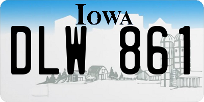 IA license plate DLW861