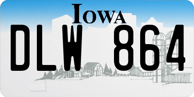 IA license plate DLW864