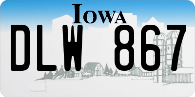 IA license plate DLW867