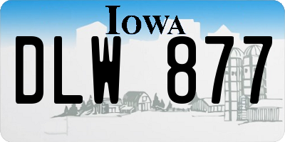 IA license plate DLW877
