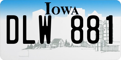 IA license plate DLW881