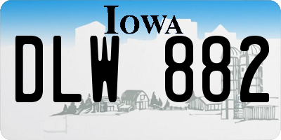 IA license plate DLW882