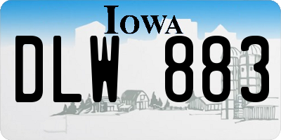 IA license plate DLW883