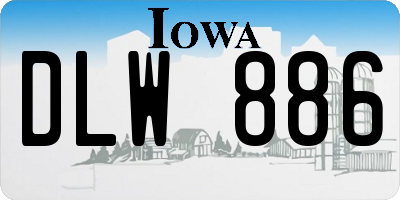 IA license plate DLW886