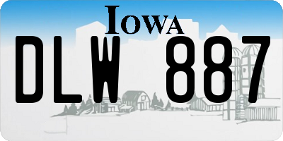 IA license plate DLW887