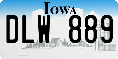 IA license plate DLW889