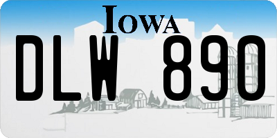 IA license plate DLW890
