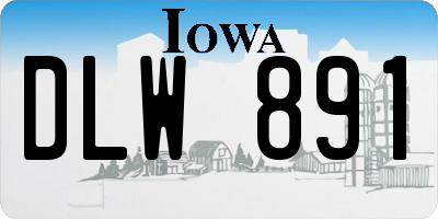 IA license plate DLW891