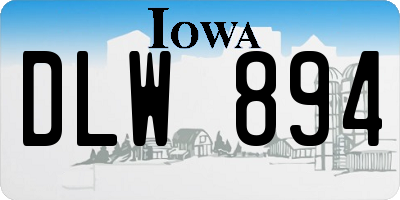 IA license plate DLW894