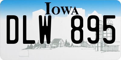 IA license plate DLW895