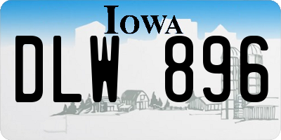 IA license plate DLW896
