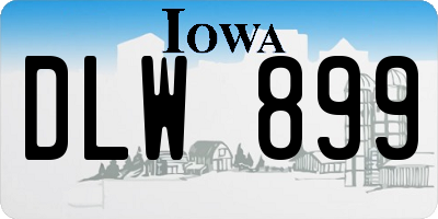 IA license plate DLW899