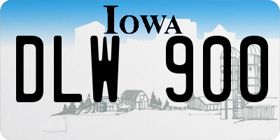 IA license plate DLW900