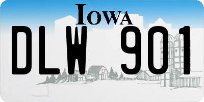 IA license plate DLW901