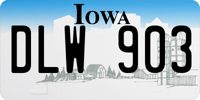 IA license plate DLW903