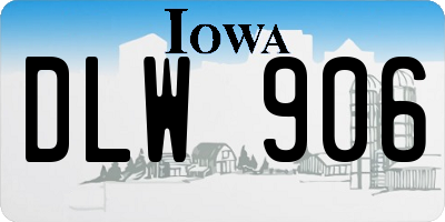 IA license plate DLW906