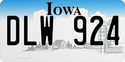 IA license plate DLW924