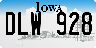 IA license plate DLW928