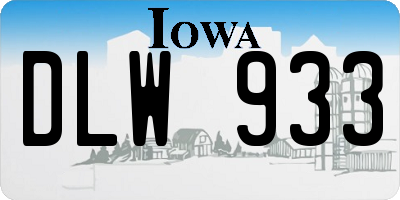IA license plate DLW933