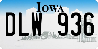 IA license plate DLW936