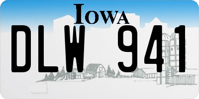 IA license plate DLW941