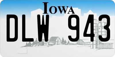 IA license plate DLW943