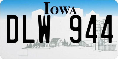 IA license plate DLW944