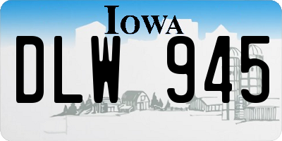 IA license plate DLW945