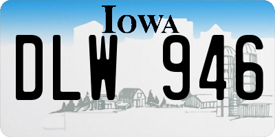 IA license plate DLW946