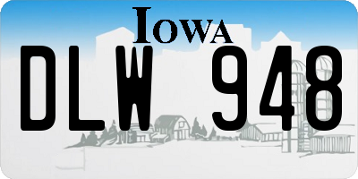 IA license plate DLW948