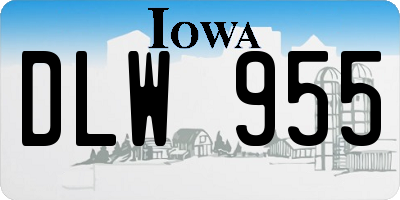 IA license plate DLW955