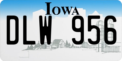IA license plate DLW956