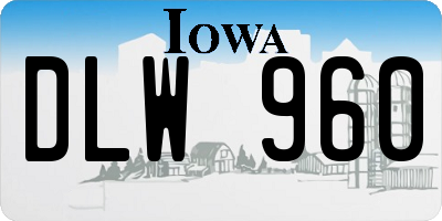 IA license plate DLW960