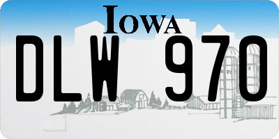 IA license plate DLW970