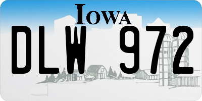 IA license plate DLW972