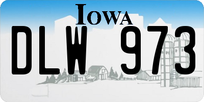 IA license plate DLW973