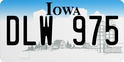 IA license plate DLW975