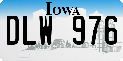 IA license plate DLW976