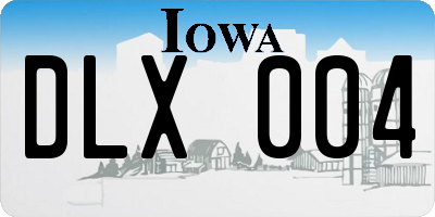 IA license plate DLX004