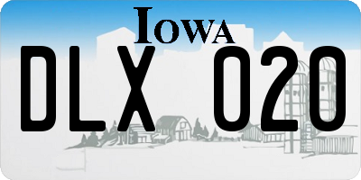 IA license plate DLX020