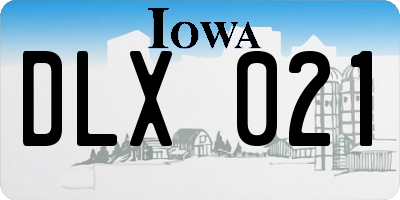 IA license plate DLX021