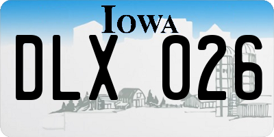 IA license plate DLX026