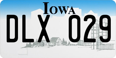 IA license plate DLX029