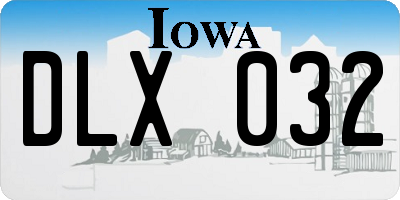 IA license plate DLX032