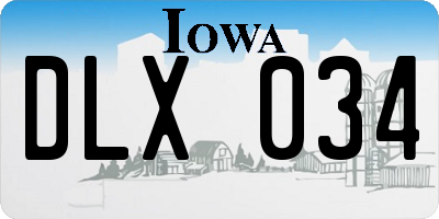 IA license plate DLX034
