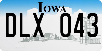 IA license plate DLX043