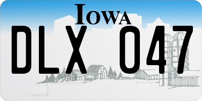 IA license plate DLX047
