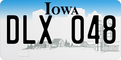 IA license plate DLX048