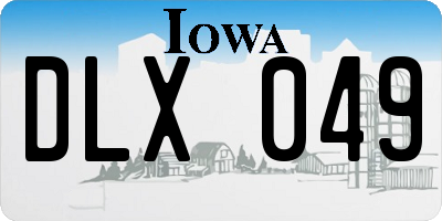 IA license plate DLX049